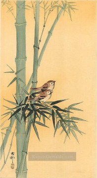 Vogel Werke - Spatzen auf Bambusbaum Ohara Koson Vögel